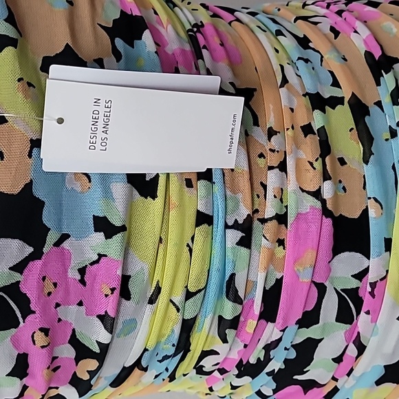 ARFM Ruched Mesh Midi Slipdress in Sky Floral Size Large NWT - Picture 15 of 15